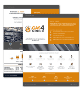 Gas for Bitcoin Mining Investor Fact Sheet