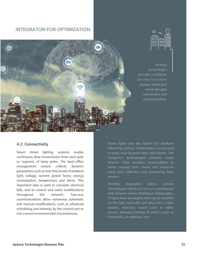 Smart City Infrastructure Business Plan Sample Page 2